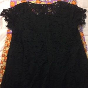 Black Lace Ellos Mini Plus Size Dress
